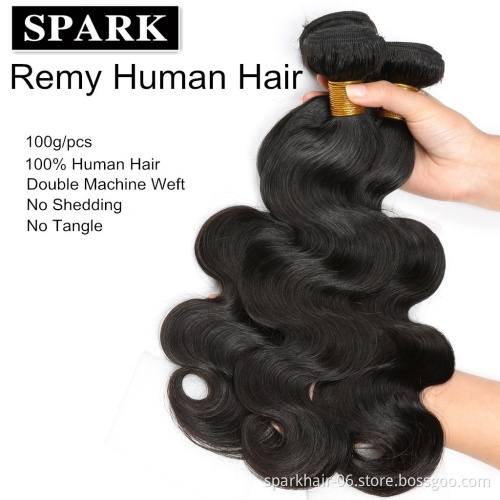 100% Unprocessed Virgin Cuticle Aligned Body Wave  Non-Remy Hair Weft Natural Black Color Human Hair Extension 100g/Bundle